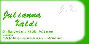 julianna kaldi business card