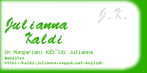 julianna kaldi business card